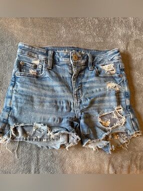 American Eagle Light Blue Stretch Denim Shorts